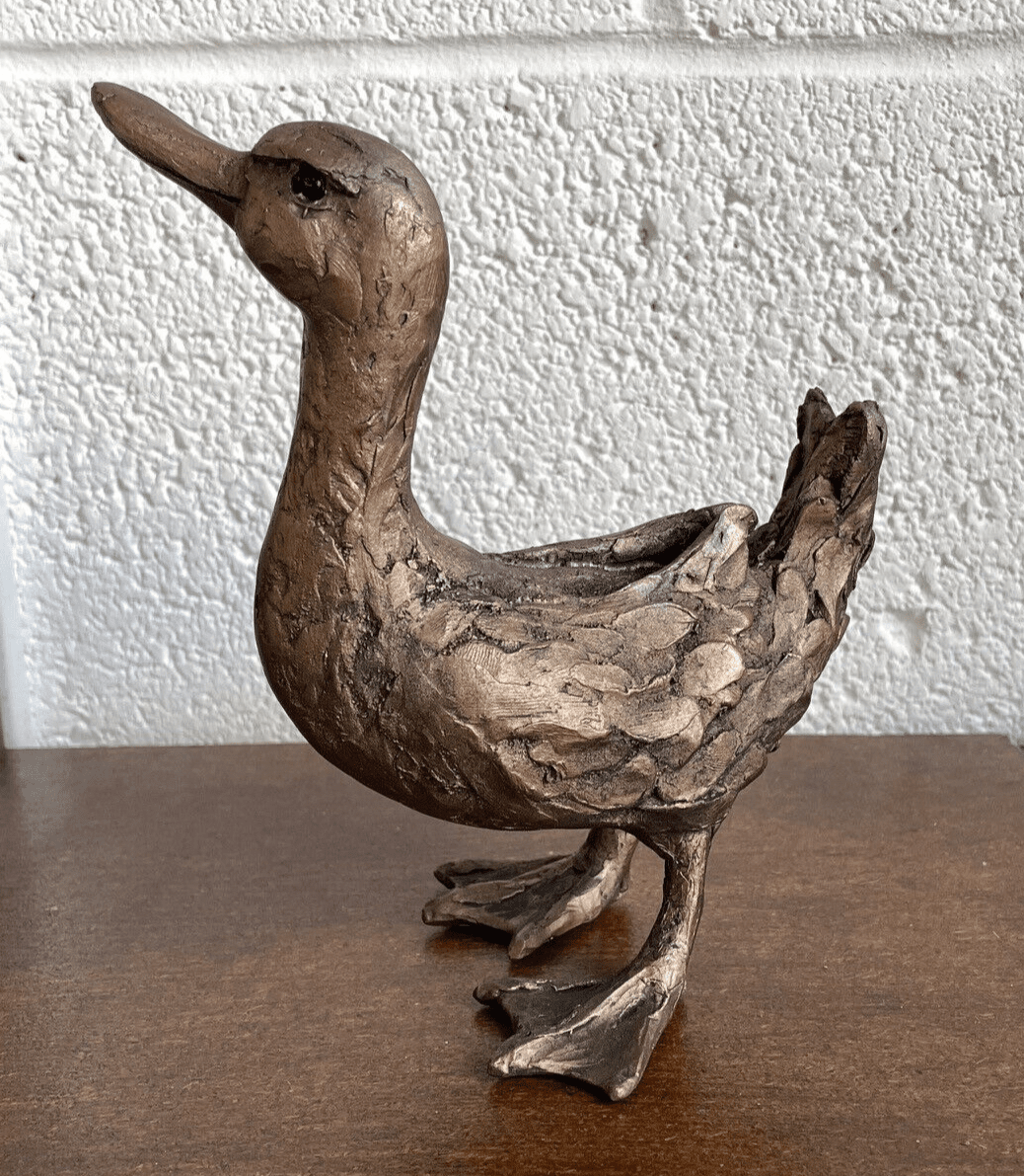 Frith - Dilly Duck With Beak Up Sculpture By Thomas Meadows