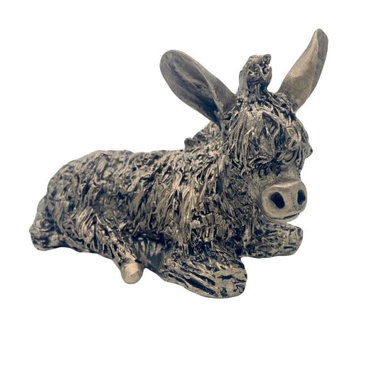 Frith - Baby Donkey Sitting Sculpture By Veronica Ballan VB018