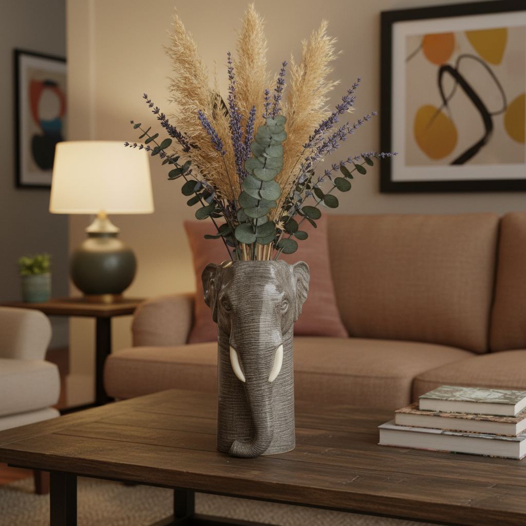 Elephant Flower Vase By Quail Ceramics