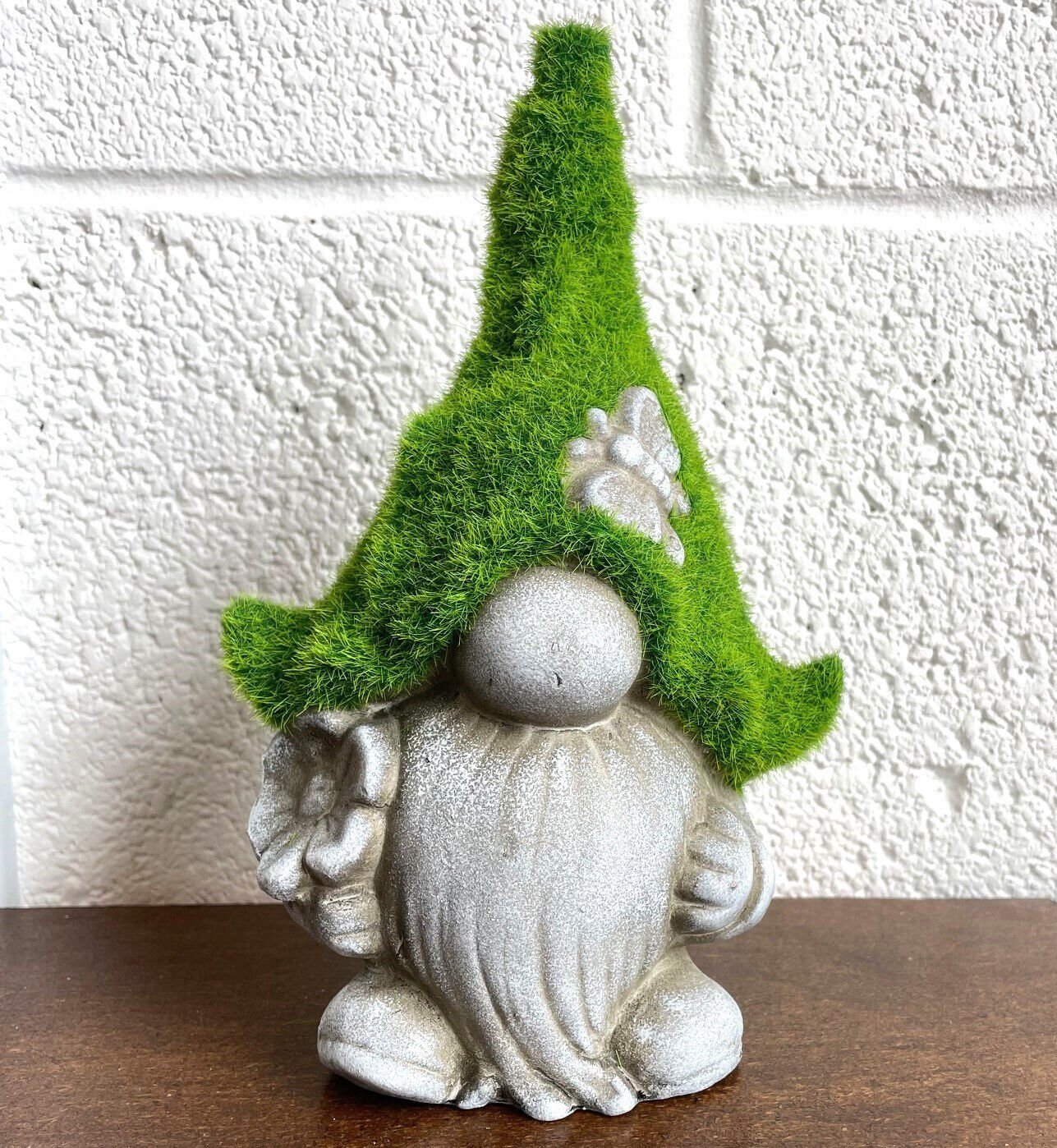 Gonk With Grassy Butterfly Hat Garden Gnome