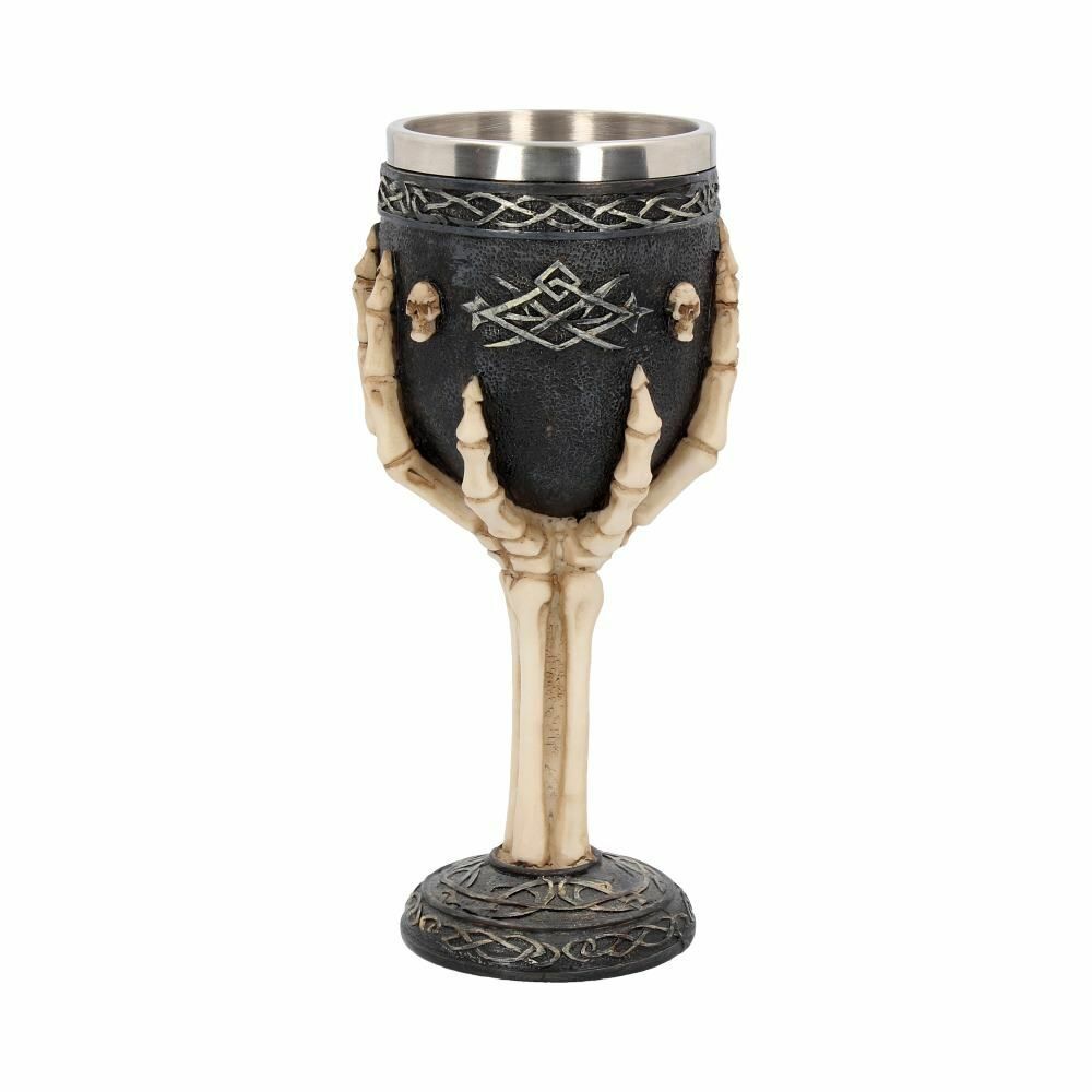 Gothic Goblet Skeleton Hand Cup Skull Detail By Nemesis Now