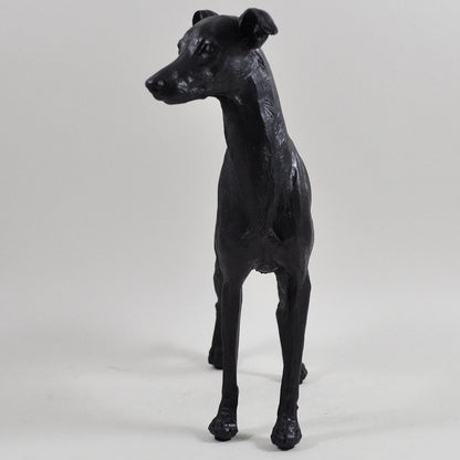 Greyhound Dog Painted Bronze Resin Sculpture Standing