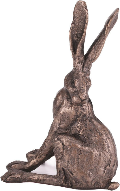 Hare Alert Sculpture Cold Cast Bronze By Paul Jenkins For Frith UK