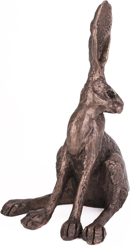 Hare Alert Sculpture Cold Cast Bronze By Paul Jenkins For Frith UK