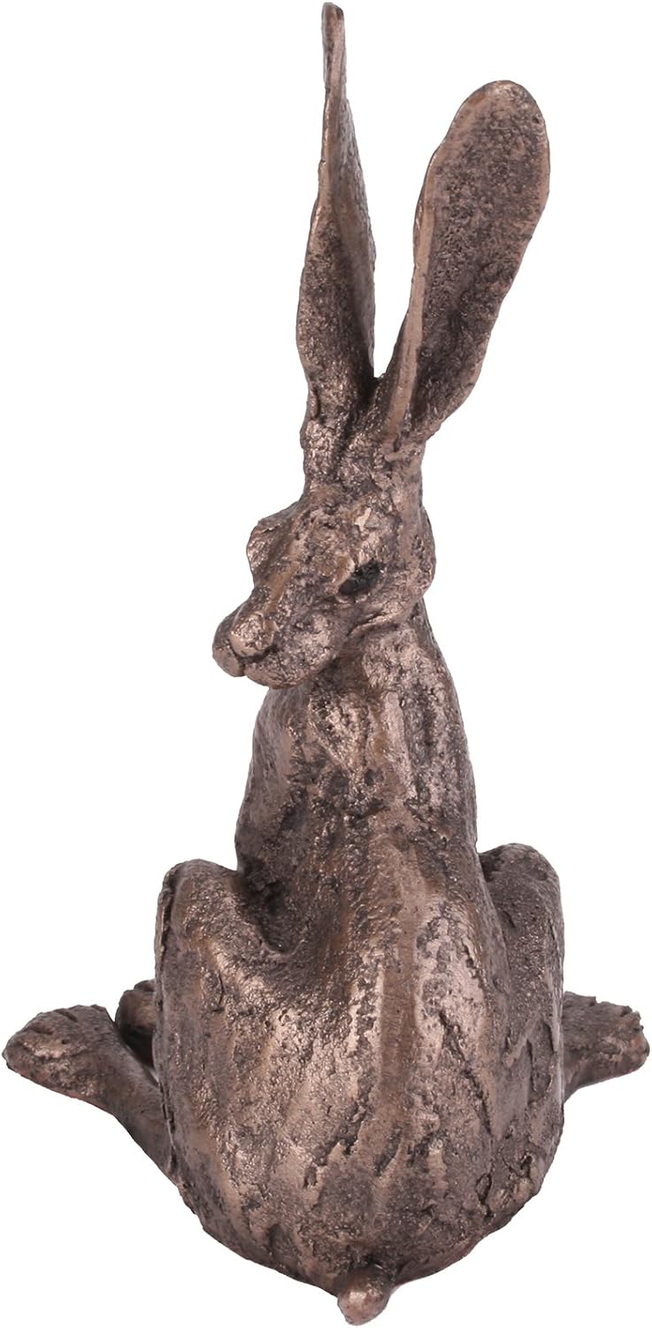 Hare Alert Sculpture Cold Cast Bronze By Paul Jenkins For Frith UK