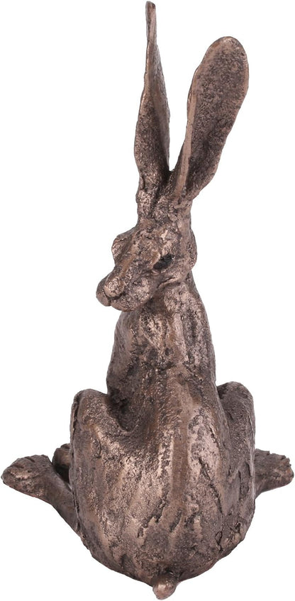 Hare Alert Sculpture Cold Cast Bronze By Paul Jenkins For Frith UK
