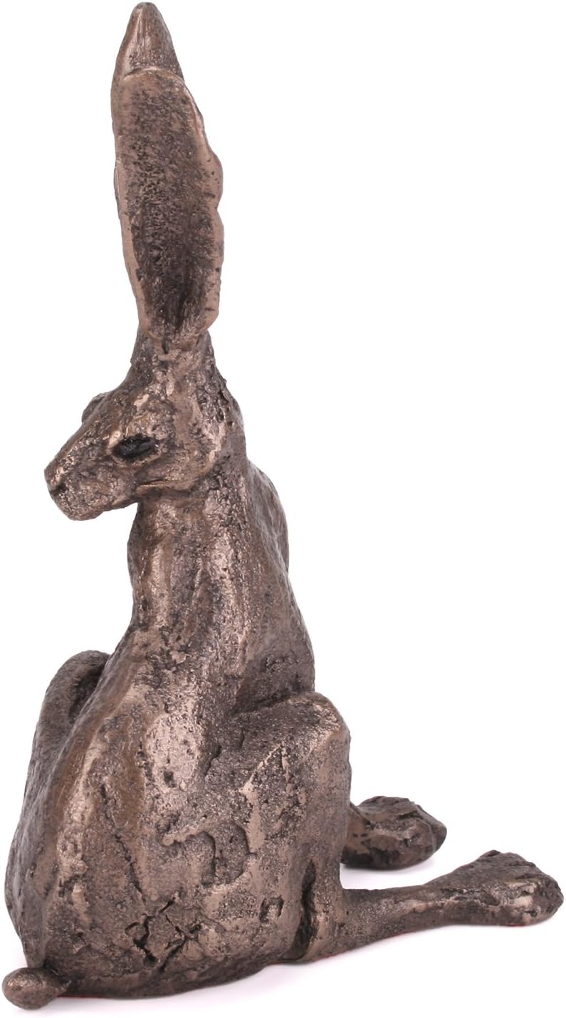 Hare Alert Sculpture Cold Cast Bronze By Paul Jenkins For Frith UK