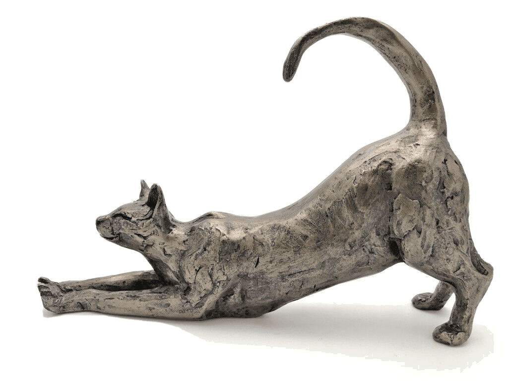 Frith - James Stretching Cat Sculpture By Paul Jenkins