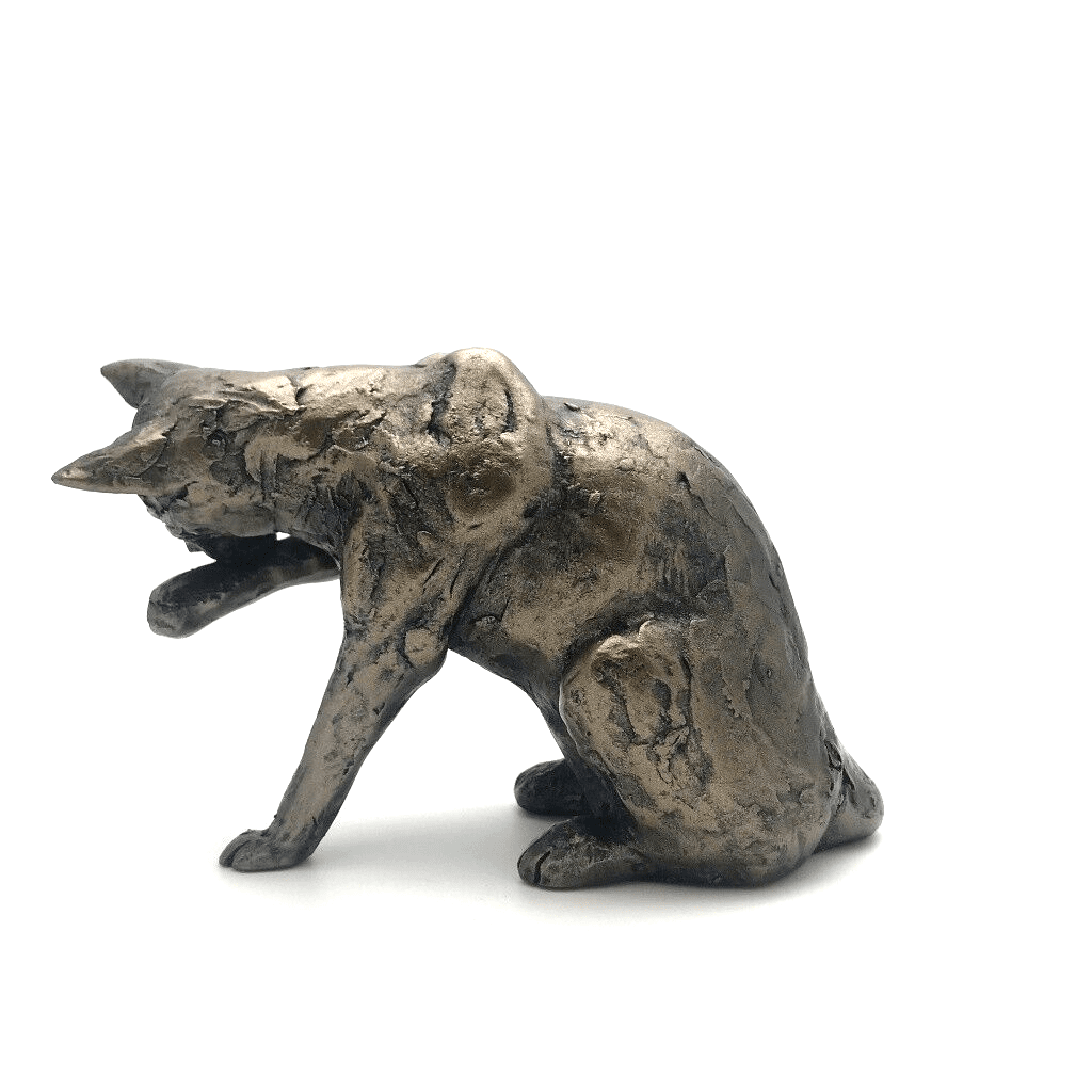 Frith - Muffin Cat Licking Its Paw Sculpture By Paul Jenkins