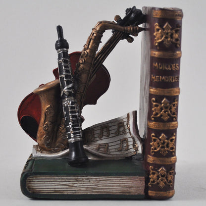 Classical Musical Instruments Shelf Tidy Bookends