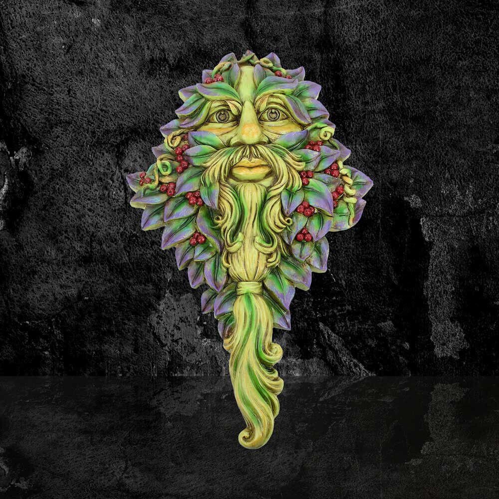 Winters Watch, Green Man Wall Plaque Tree Spirits Wiccan Pagan