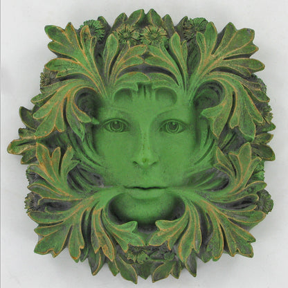 Green Man Lady of the Forest Wall Plaque Pagan Wiccan