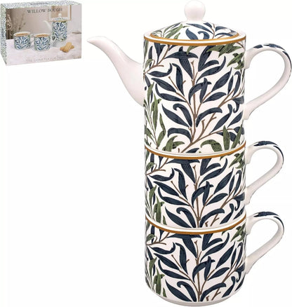 William Morris China Tea for 2 Set Willow Bough Pattern Gift Idea