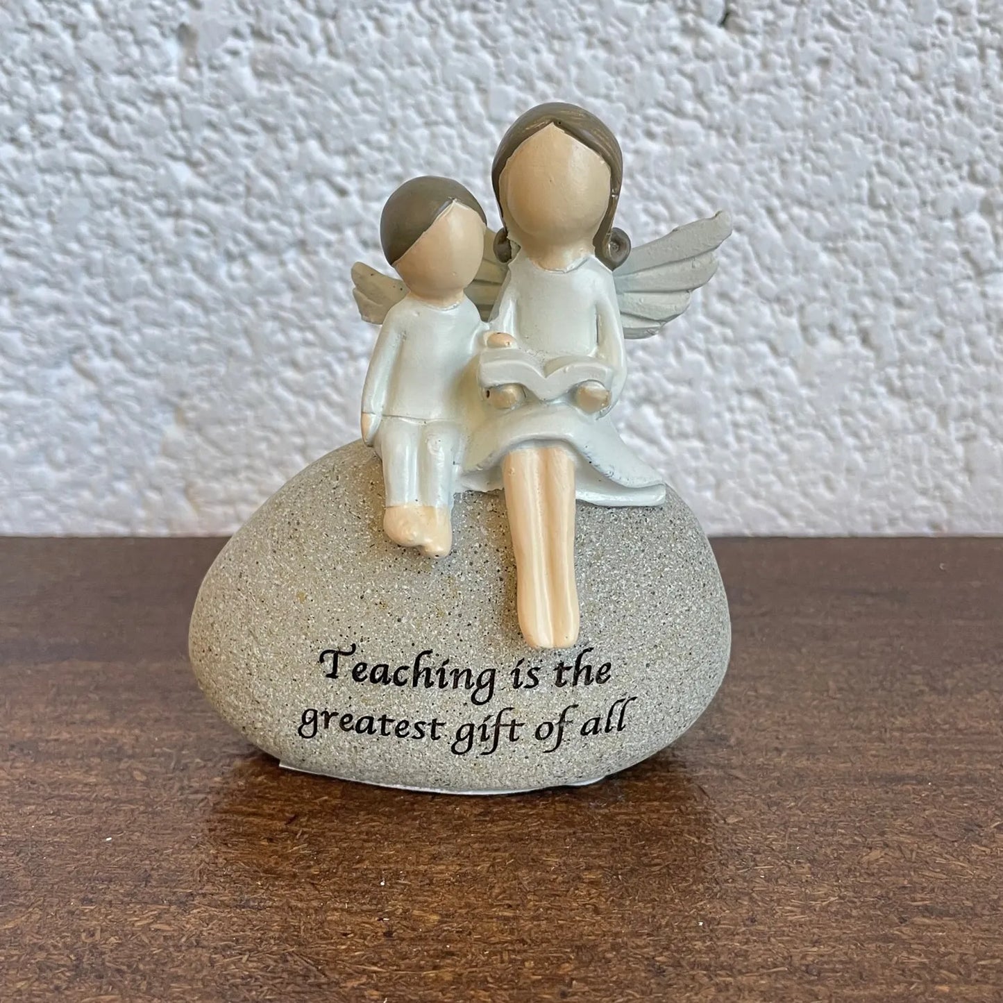 Teaching Is The Greatest Gift Of All, Sentimental Pebble Angel Figure