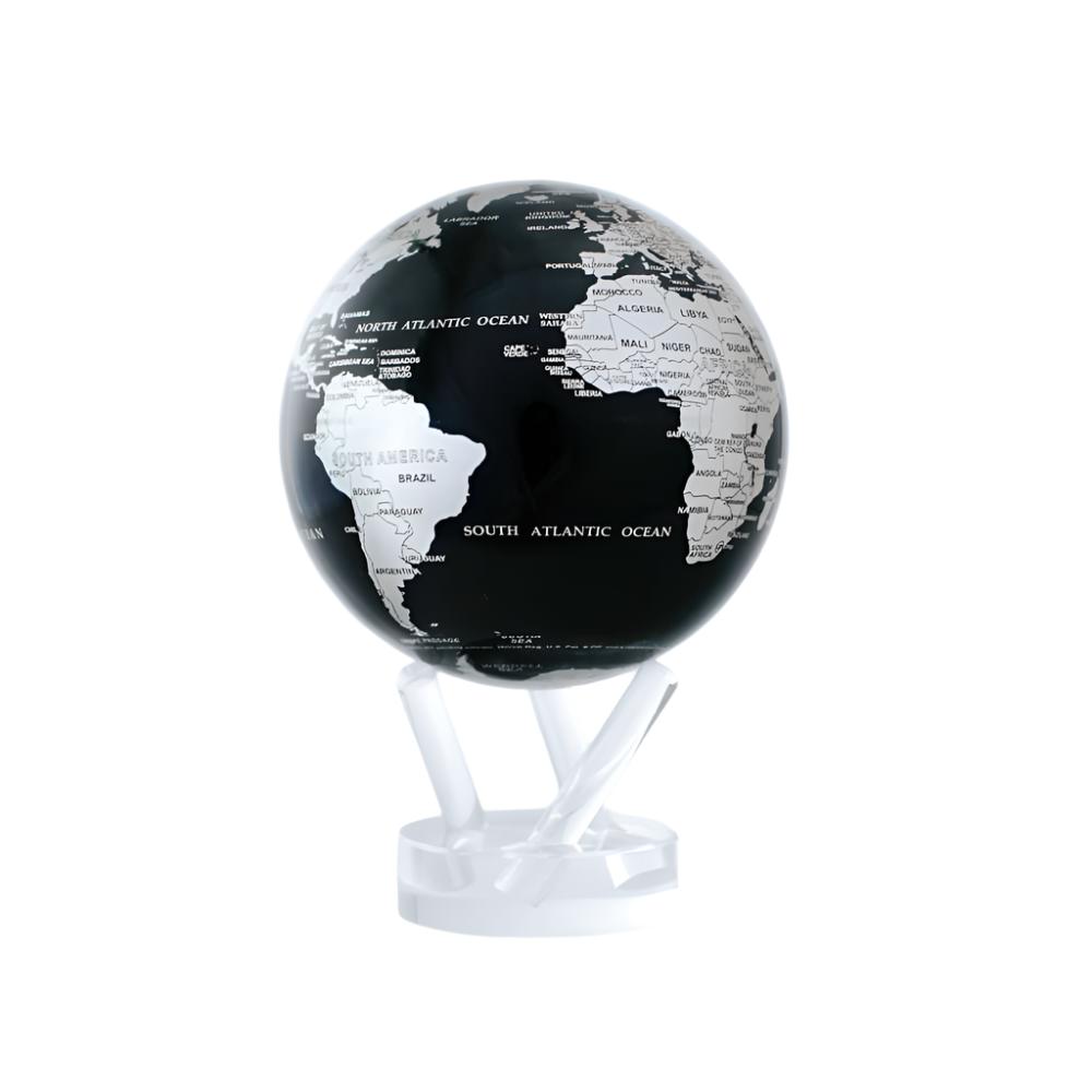 MOVA Silver and Black Map 4.5" Globe