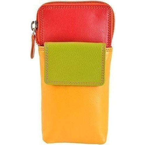 Leather Glasses Case With Zip Top By Golunski - Spice Multi-coloured