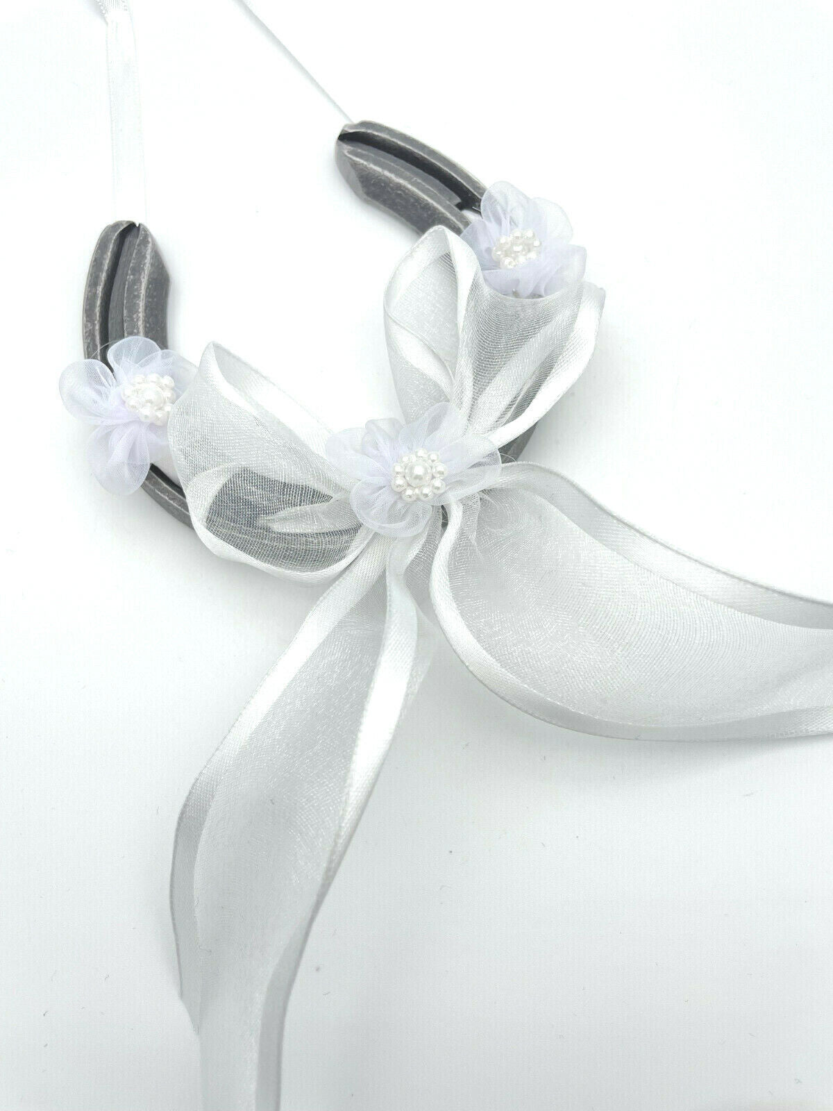 Brides Good order Luck Horseshoe with Crystal Spiders & Skull, Unconventional Wedding