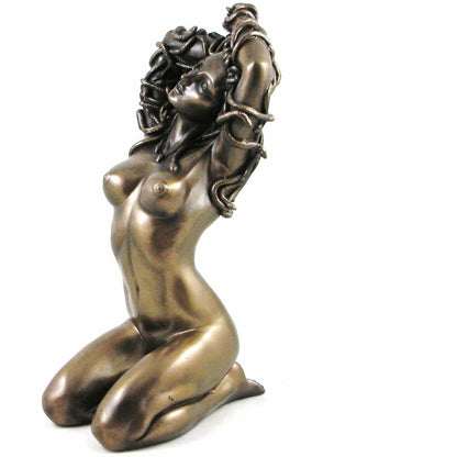 Temptation Of Medusa Sculpture In Cold Cast Bronze