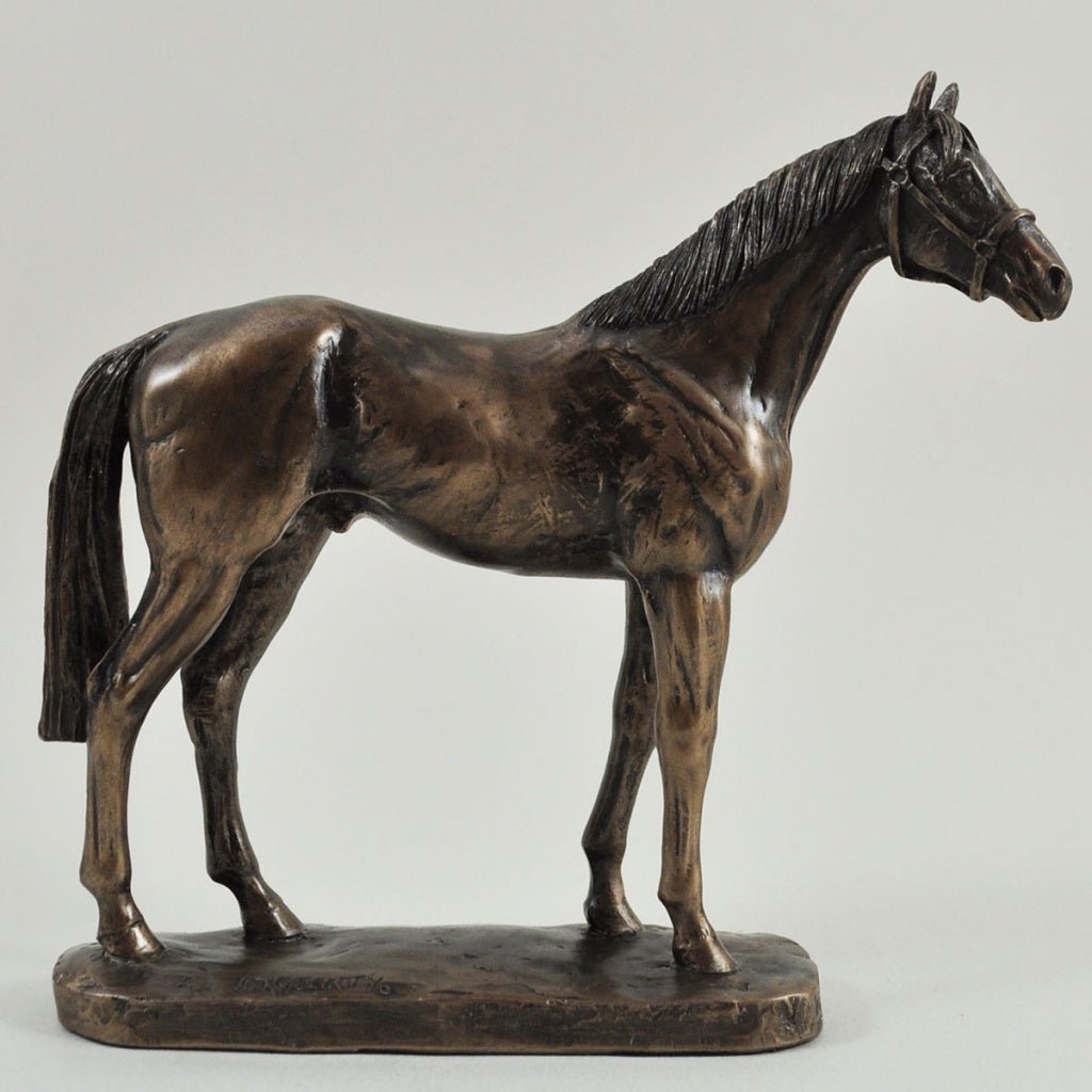 Horse Figure David Geenty Signed Cold Cast Bronze Epsom Dandy
