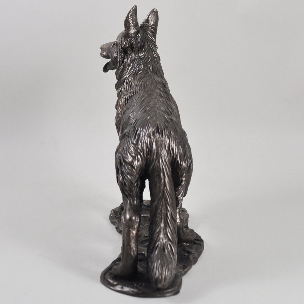 Standing German Shepherd Dog Figure Cold Cast Bronze Beauchamp