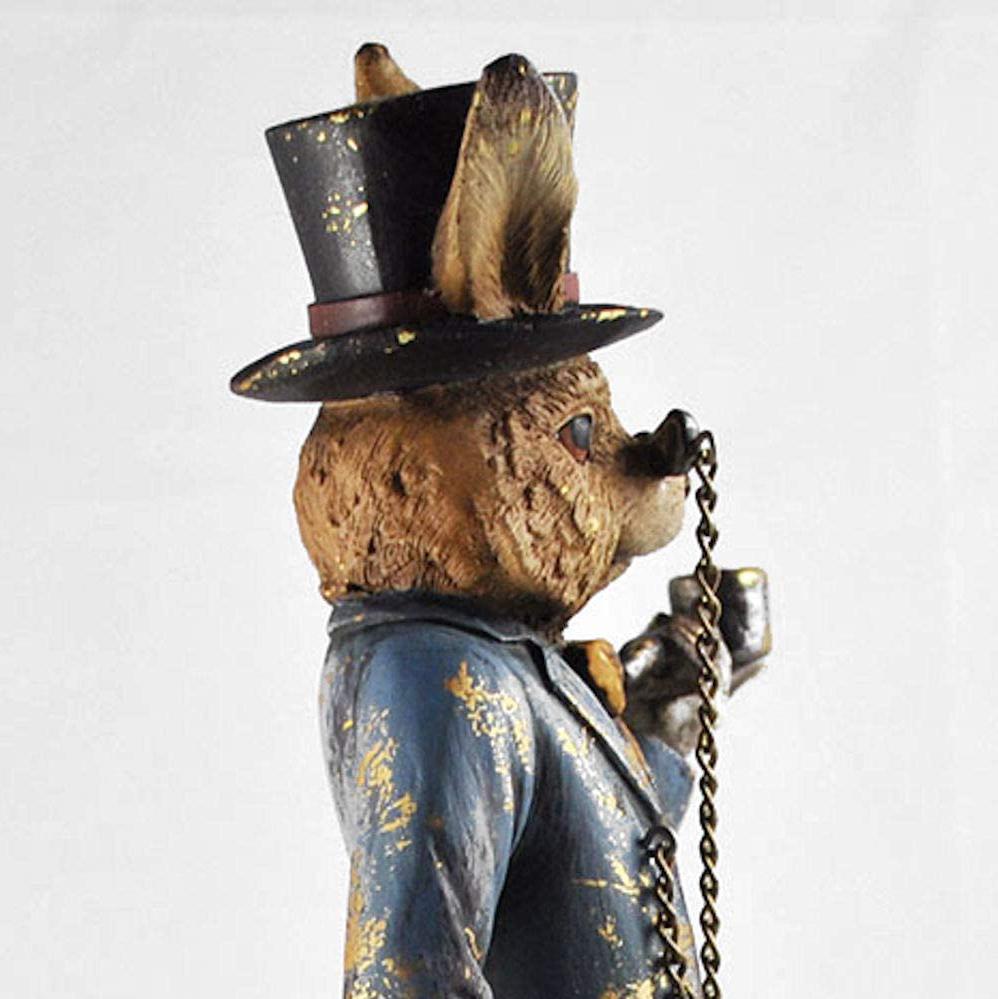 Gentleman Rabbit Statue Unique Novelty Decor Figure Dapper Animal Range
