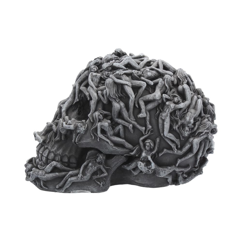 Hell's Desire Skull Figurine Grey