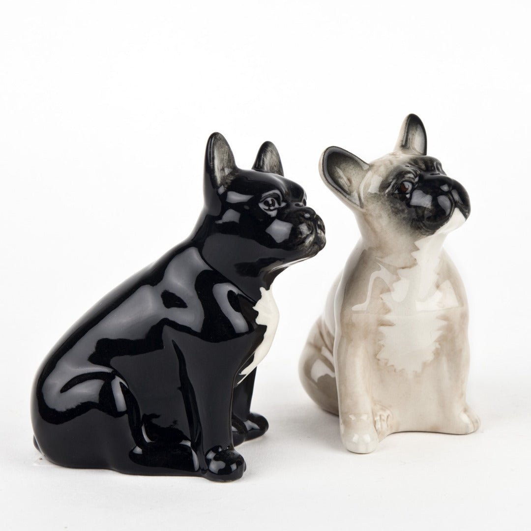 Ceramic French Bulldog Salt Pepper Fawn Black