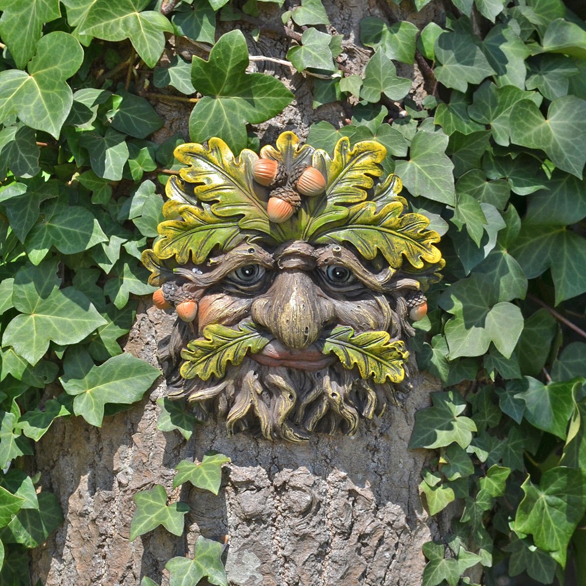 Tree Ent Face Wall Plaque Trunkcorn Garden, Greenman