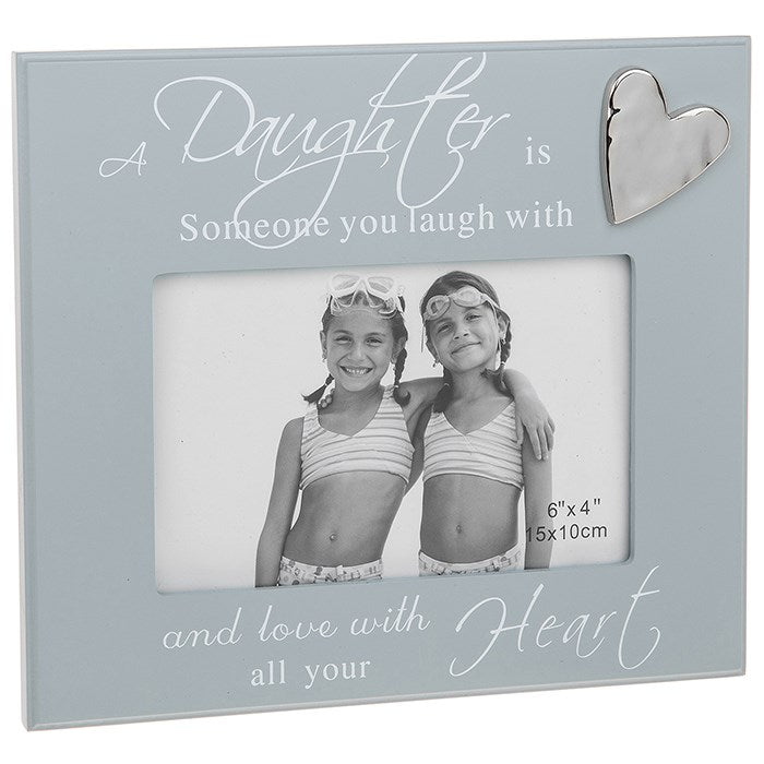 Daughter Photo Frame Grey Wood Holds Inch