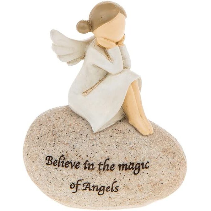 Believe Magic Angels Sentimental Pebble Figure Guardian Angel