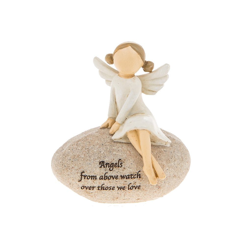 Angels From Above Watch Over Those We Love Sentimental Pebble Gift
