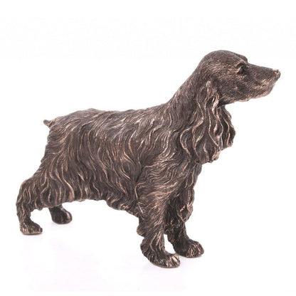 Cocker Spaniel Dog Figure In Cold Cast Bronze