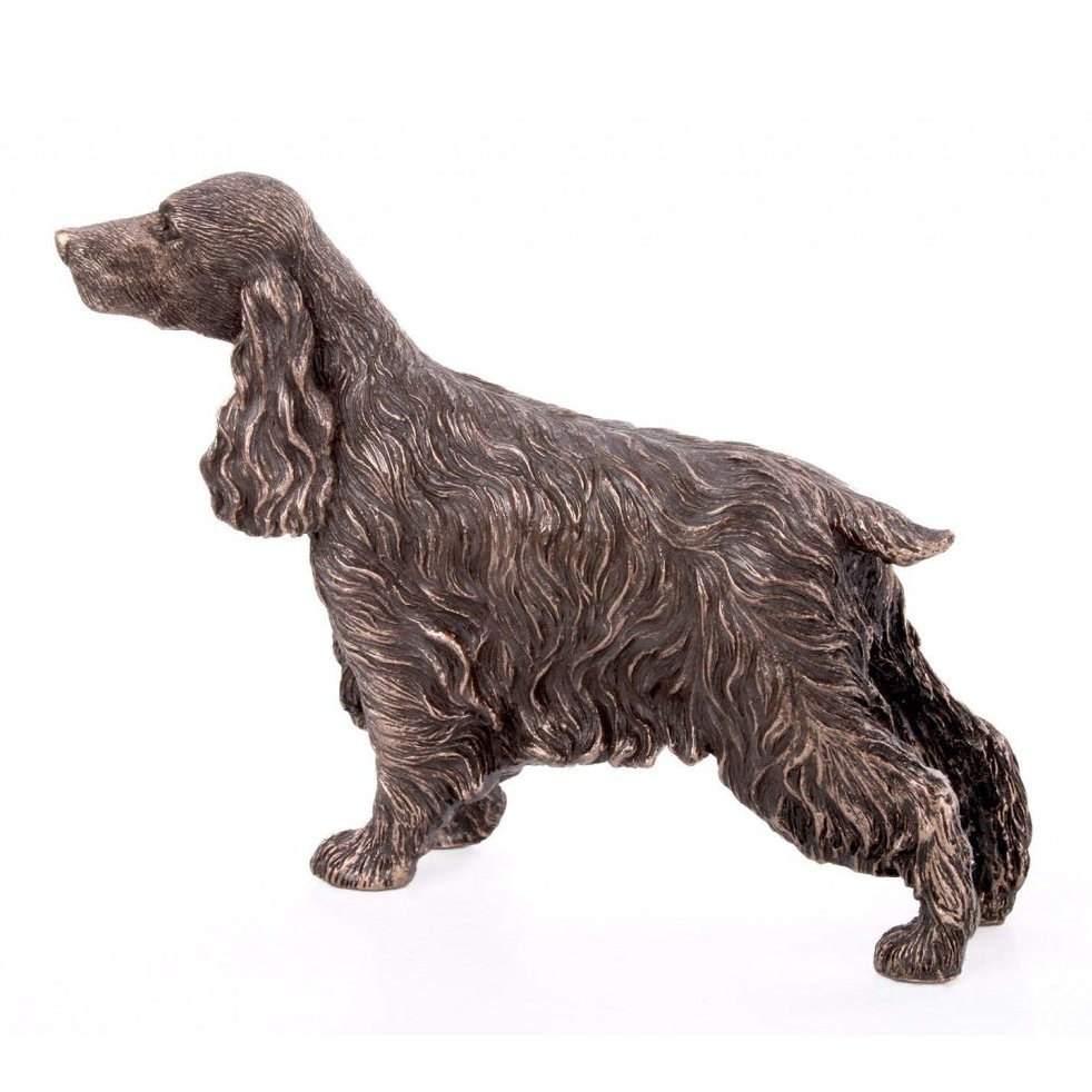 Cocker Spaniel Dog Figure In Cold Cast Bronze