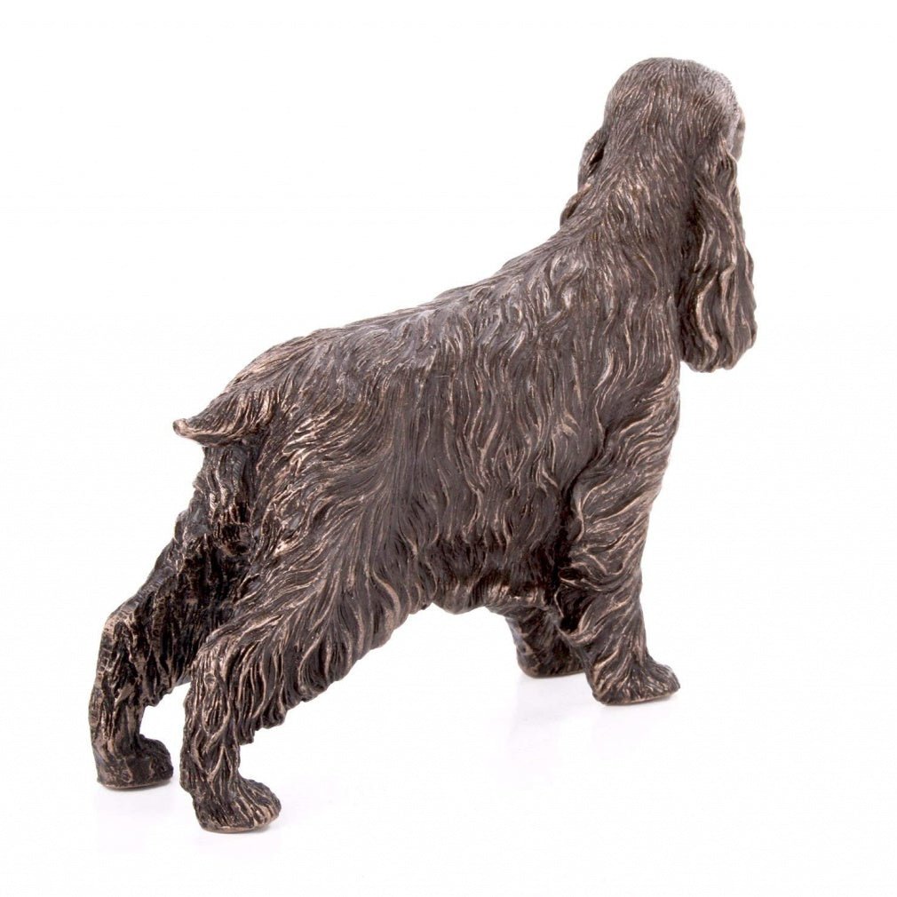 Cocker Spaniel Dog Figure Cold Cast Bronze