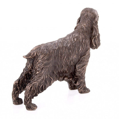 Cocker Spaniel Dog Figure In Cold Cast Bronze