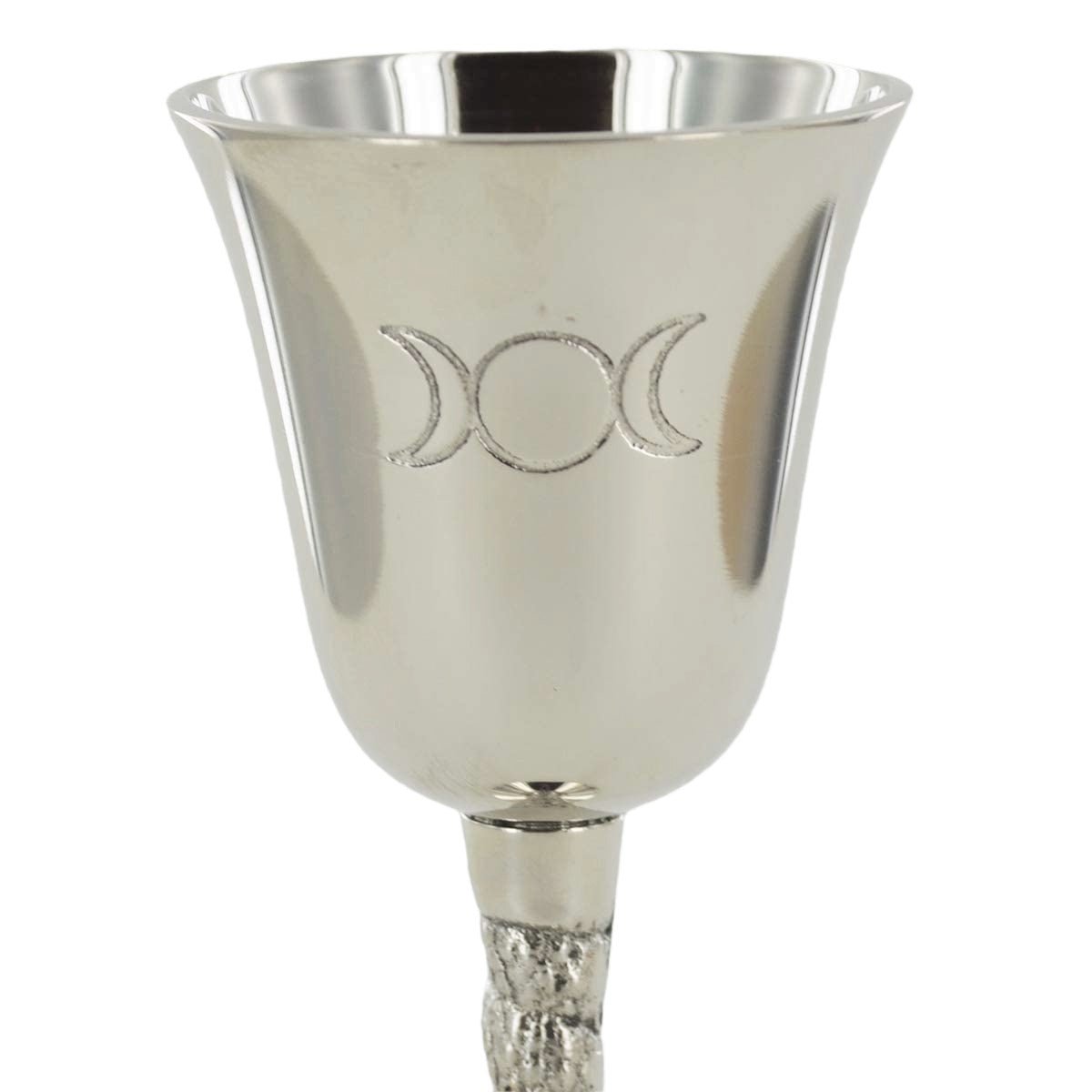 Nickel Goblet Cup With A Triple Moon Symbol