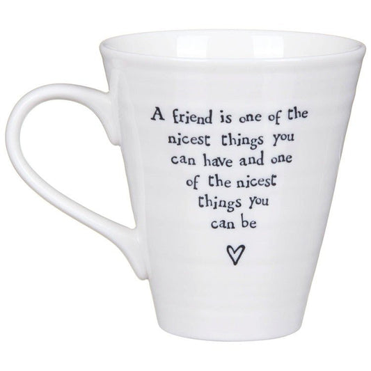 East of India Porcelain Mug A friend Is The Nicest Thing