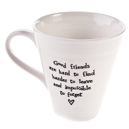 East of India Porcelain Mug Good Friends Are Hard To Find