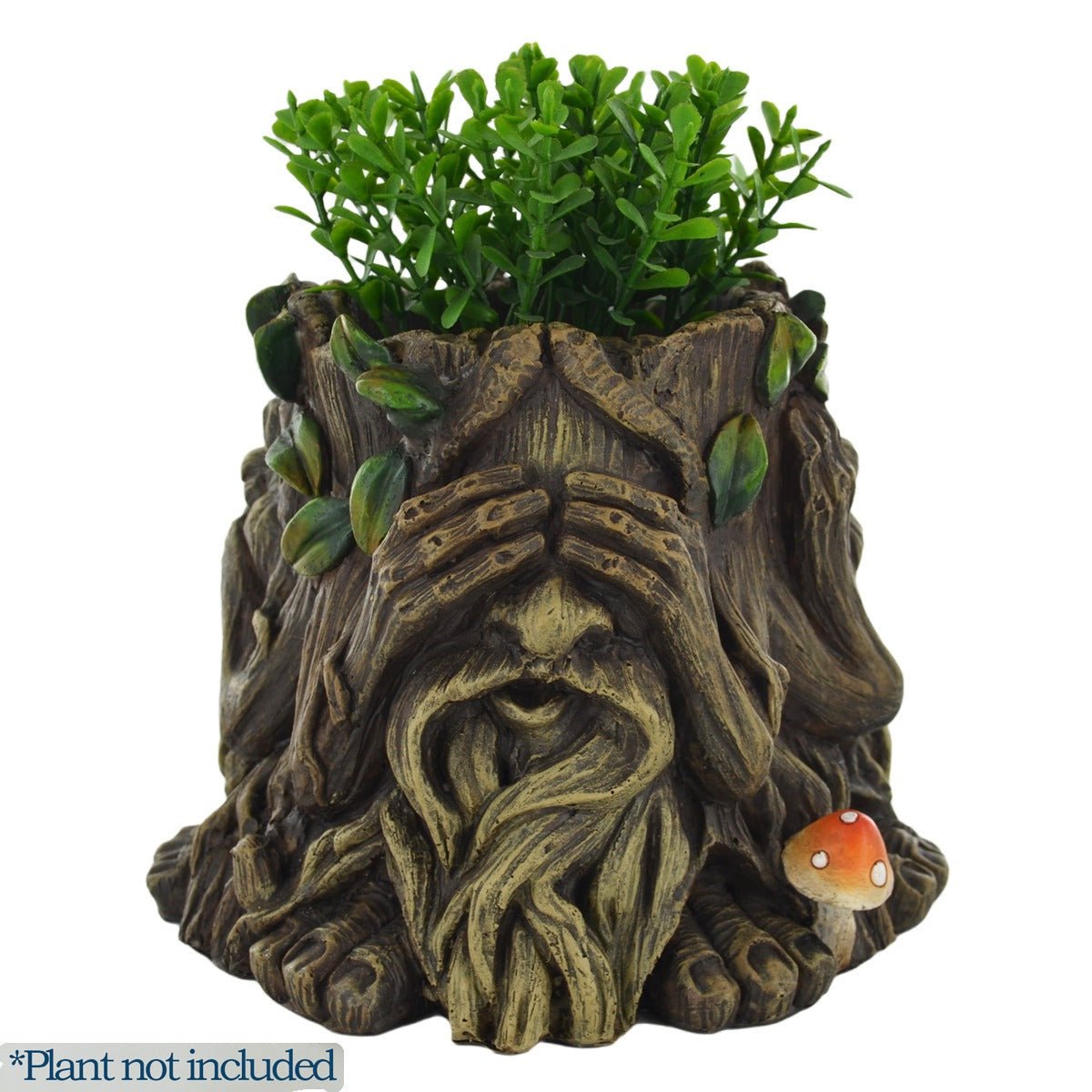Tree Ent Plant Pot Holder Hear No, See No, Speak No Evil Decorative Planter