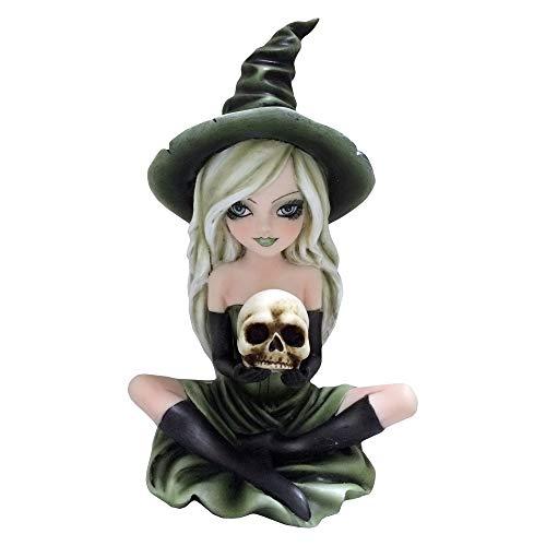 Zelda Witch Figurine Holding Skull Nemesis Now