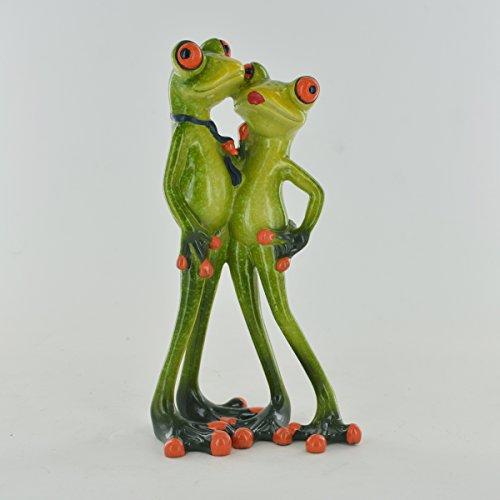 Comical Frogs Couple Lovers Small Resin Figurine