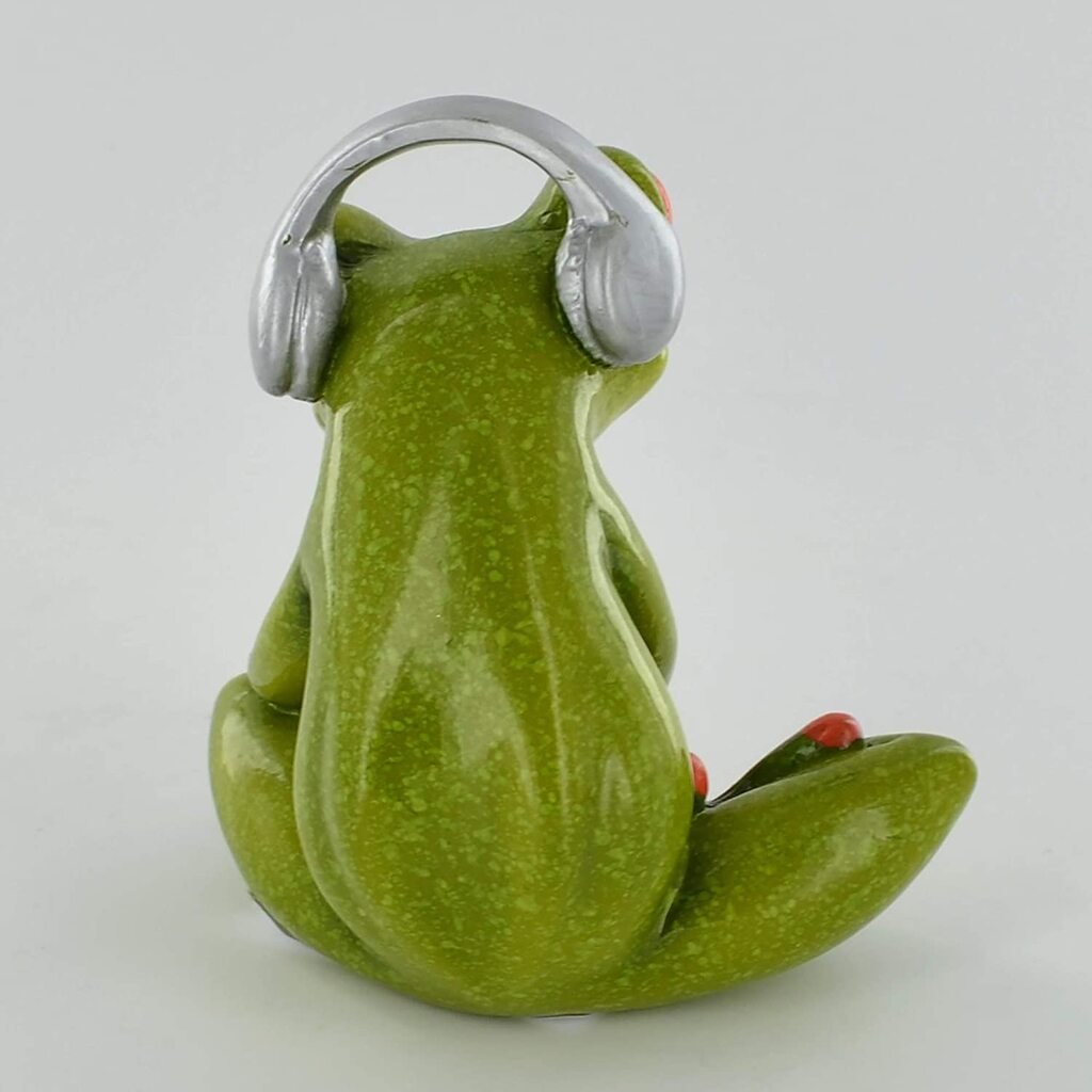 Comical Frog Super Gamer, Gamer Frog Resin Figurine