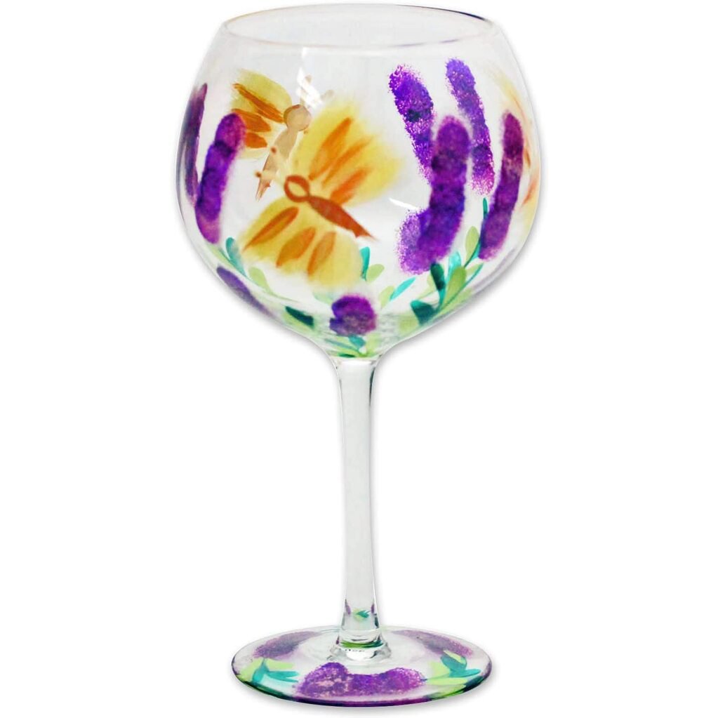 Lynsey Johnstone Handpainted Butterfly Gin Glass