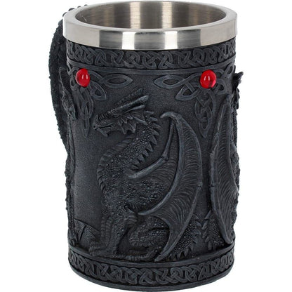 Black Celtic Dragon Wing Tankard Mug Nemesis Now