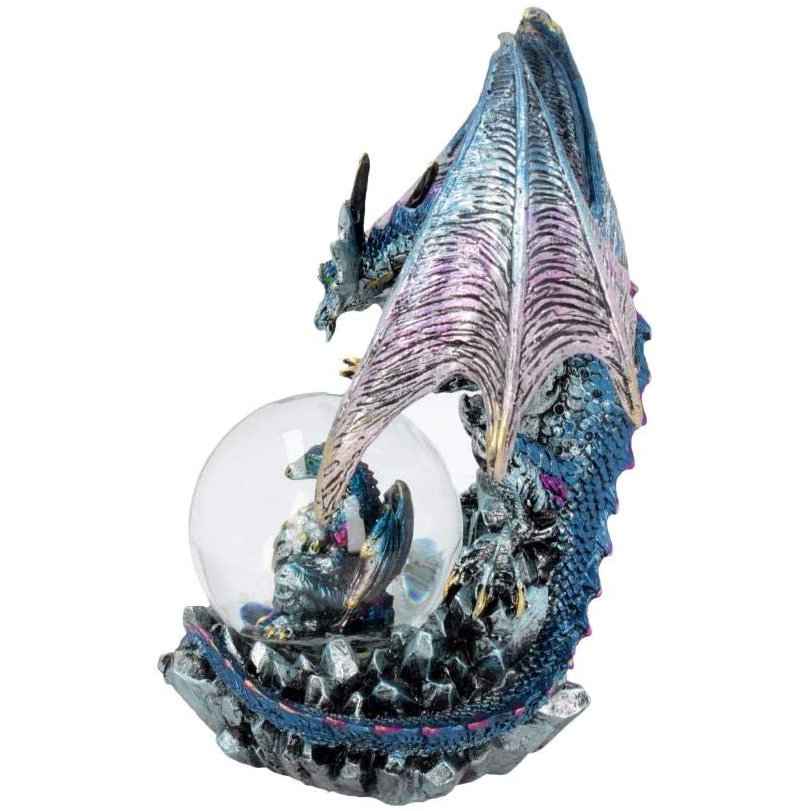 Blue Dragon Snowglobe Ornament Azul Oracle Figurine