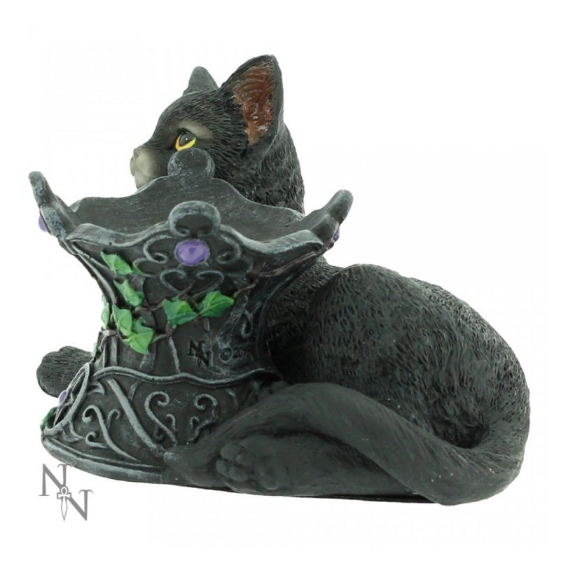 Cosmo Black Cat Crystal Ball Holder Nemesis Now