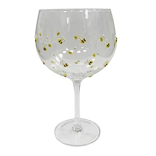 Sunny Sue Hand Decorated Bumble Bee Gin Glass