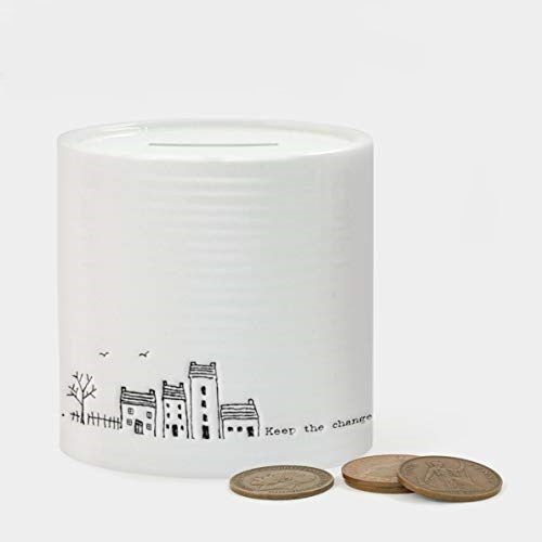 Porcelain Money Box Keep Change East India