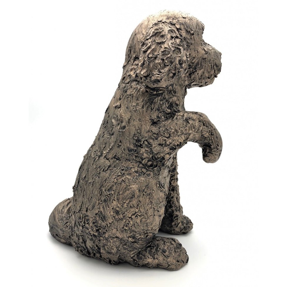 Frith Cockapoo Clover Paw Figure Cold Cast Bronze Made