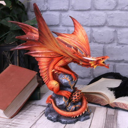 Orange Adult Fire Dragon Figure Nemesis Now Anne Stokes Collection